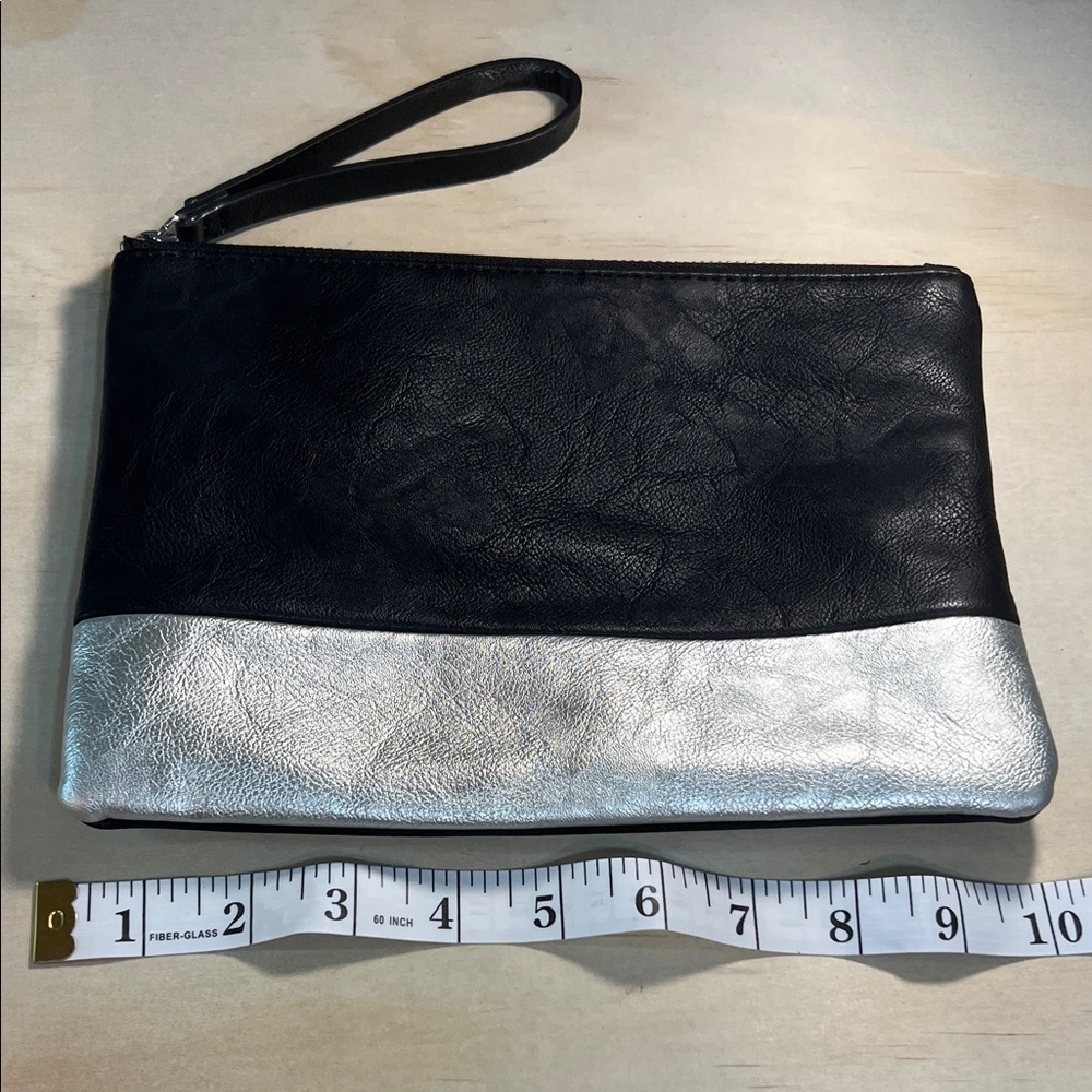 Black and Silver Wristlet Clutch by Gap